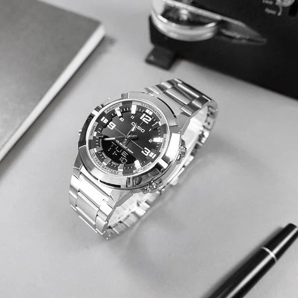 Casio Analog AMW-870D-1AVDF Mens Watch With Stainless Steel Band